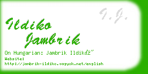 ildiko jambrik business card